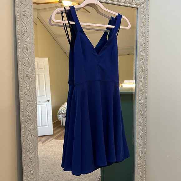 NBD x Naven Twins Hot Water Fit & Flare Dress Dark Cobalt | Small - Picture 4 of 6